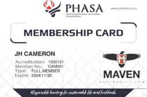 CAM001 PHASA Membership Card